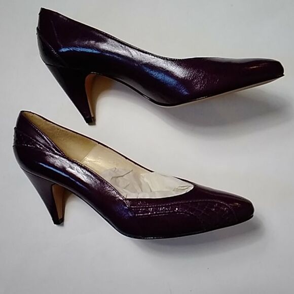 EVAN-PICONE VINTAGE WOMEN SHOES HEELS ALL LEATHER SIZE 6.5 - Picture 8 of 13